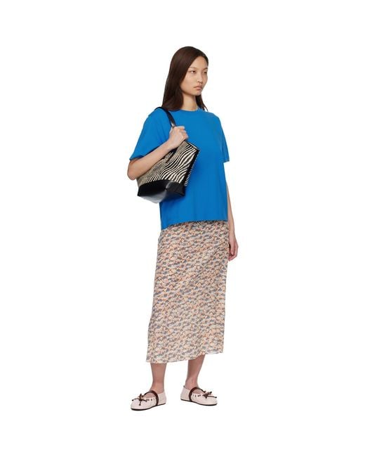Marni Black Raffia-Effect Waves Small Tote