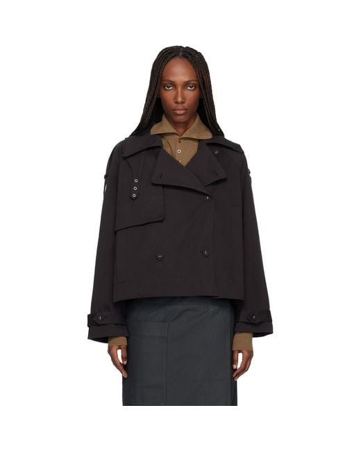 Proenza Schouler Black Label Yasmin Cropped Trench Coat