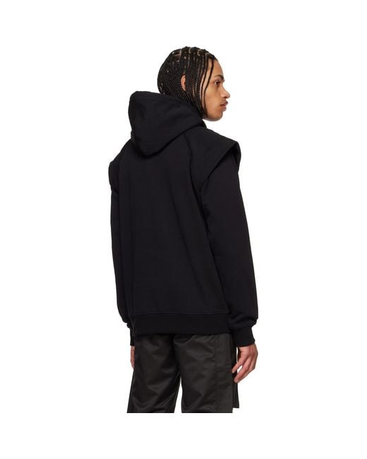OLLY SHINDER Black Folk Hoodie for men