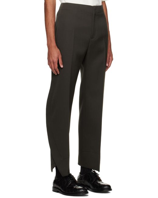 Pantalon brun à panneaux incurvés Bottega Veneta pour homme en coloris Black