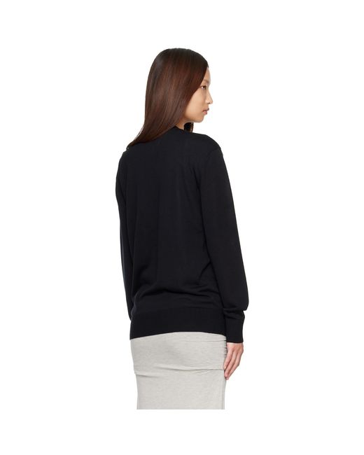Totême  Black Long-Sleeve Knit Sweater