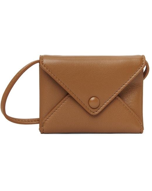 The Row Leather Tan Mini Envelope Bag | Lyst UK