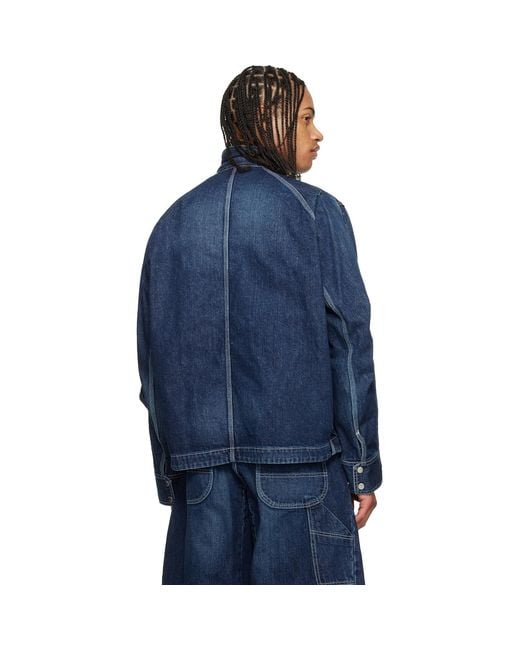 Sacai Blue Faded Denim Jacket for men