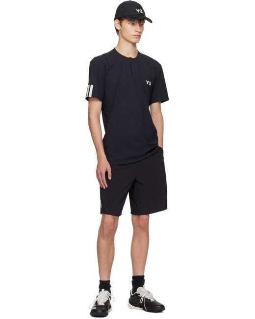 Y-3 Black Us Open Tennis Ergo Pro Shorts for men
