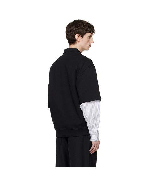 Fred Perry Black Kris Van Assche Edition Half Zip Sweatshirt for men