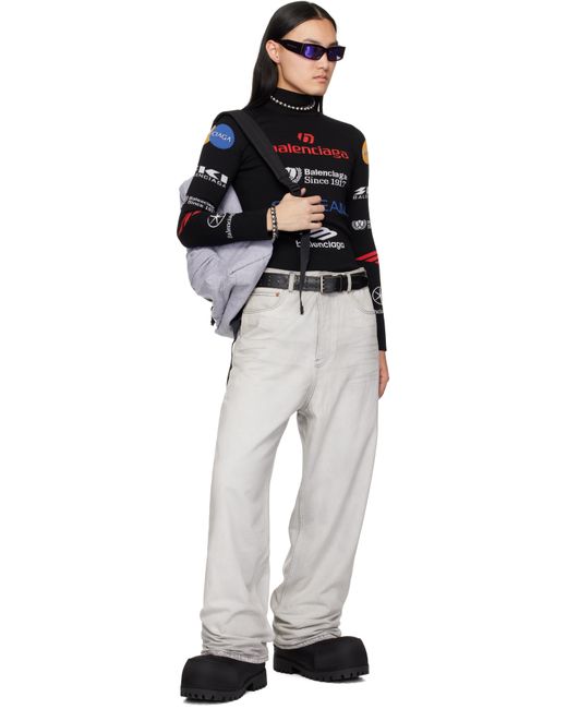 メンズ Balenciaga シルバー＆ブラック Malibu Ball チョーカー Black