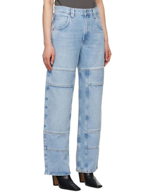 Agolde Blue Tanis Utility Jeans