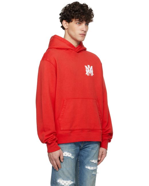 Amiri Red Ma Core Logo Hoodie for men