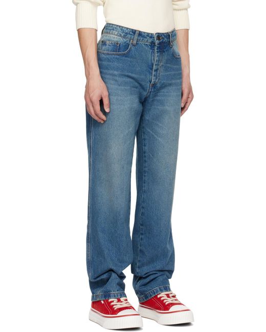 AMI Blue Straight-fit Jeans for men