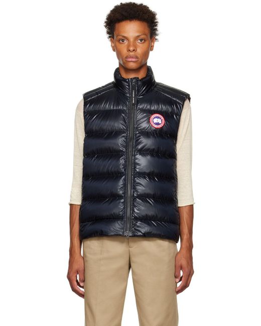 Canada Goose Synthetic Crofton Down Vest in Black for Men | Lyst