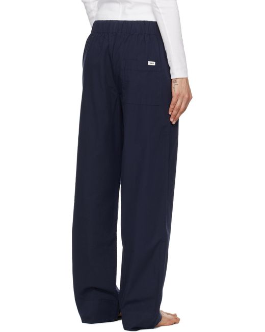 Tekla Blue Poplin Pyjama Pants