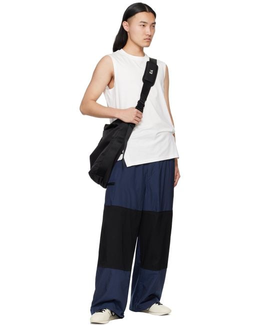 Y-3 Blue Nylon Trousers for men