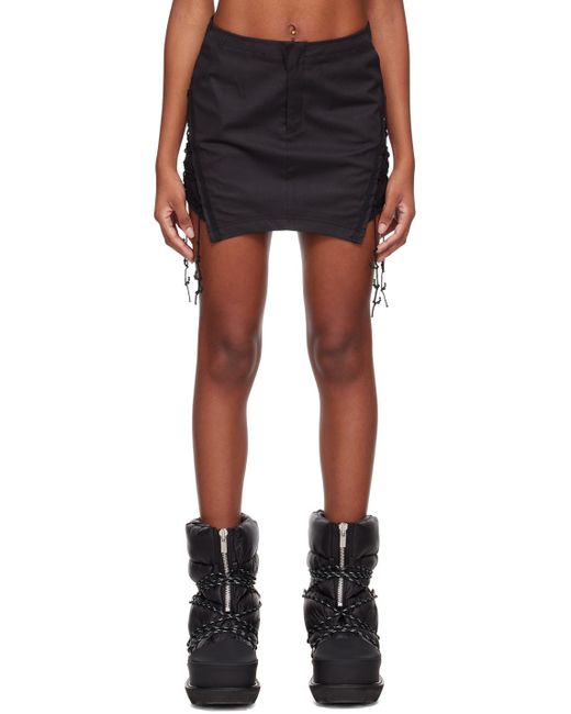 Hyein Seo Black Paneled Miniskirt