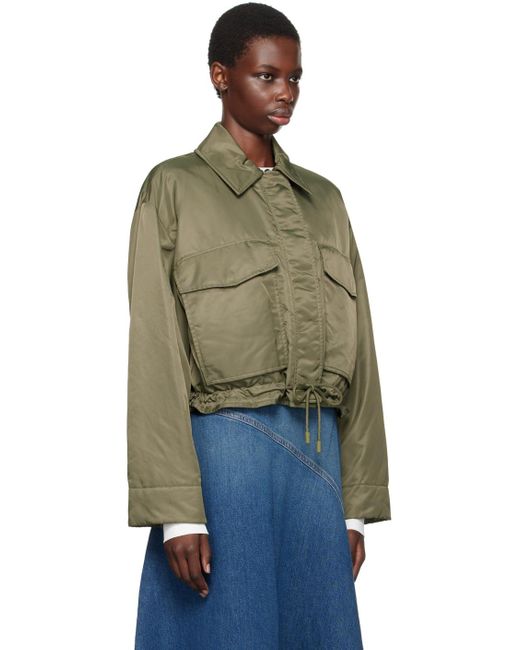 Weekend by Maxmara Green Water-Repellent Reversible Bomber Jacket