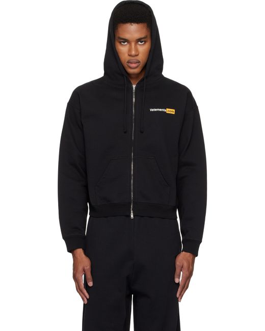 Vetements .Com Fitted Zip Up Hoodie in Black for Men Lyst UK