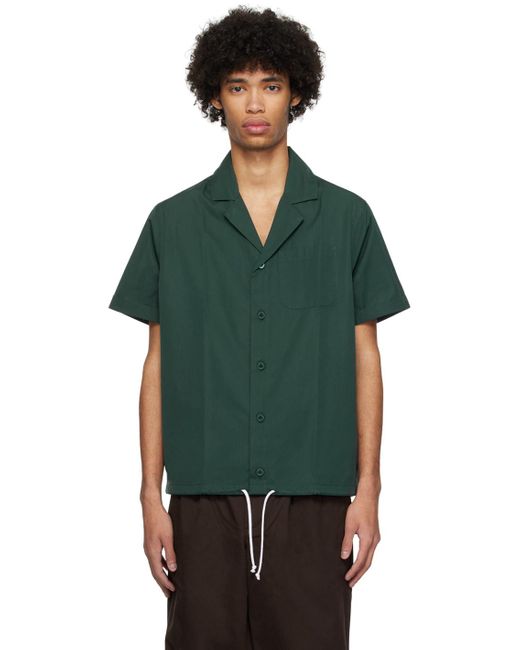 Noah NYC Green Drawstring Shirt for men