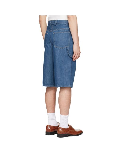 A.P.C. Blue Westland Denim Shorts for men
