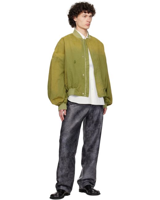 J.W. Anderson Green Relaxed Cotton Bomber Jacket for men