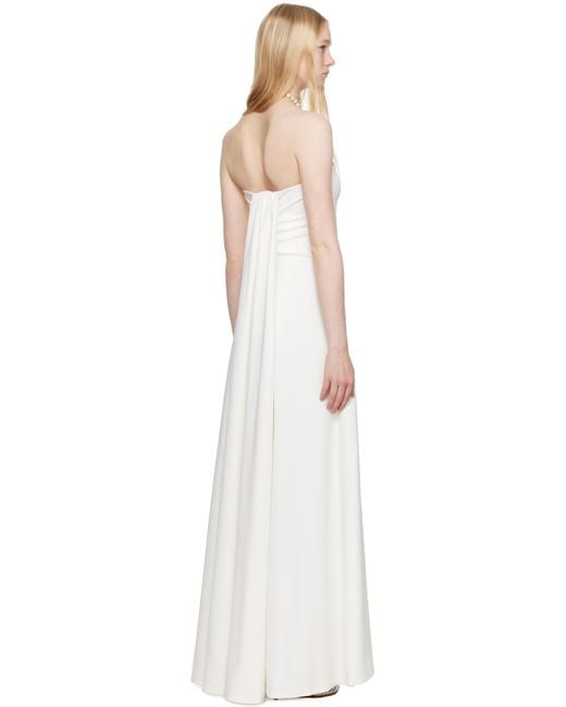 Jacquemus ホワイト La Croisière 'The Bustier' マキシドレス Black