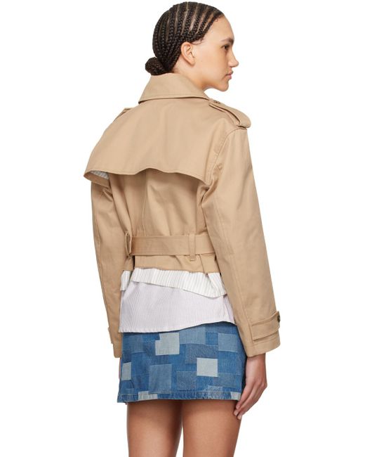 A.P.C. Blue . Beige Natacha Ramsay-levi Edition Horace Trench Coat