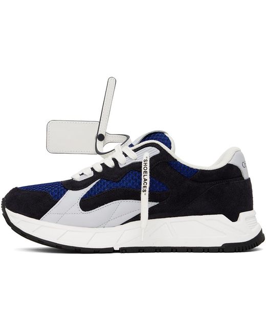 Off-White c/o Virgil Abloh Blue Navy & Black Kick Off Shoes for men