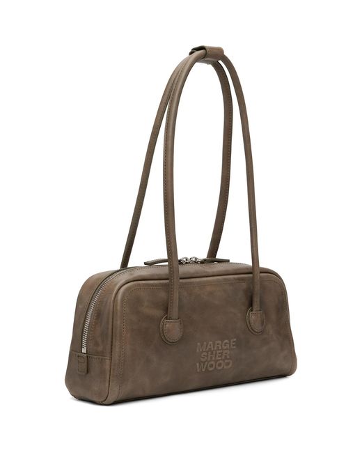 MARGE SHERWOOD Brown Taupe Soft Boston Ew Bag