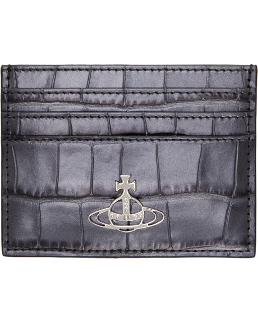メンズ Vivienne Westwood ガンメタル Flat カードケース Gray