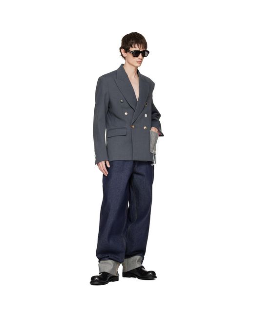 Charles Jeffrey Black Edinburgh Blazer for men