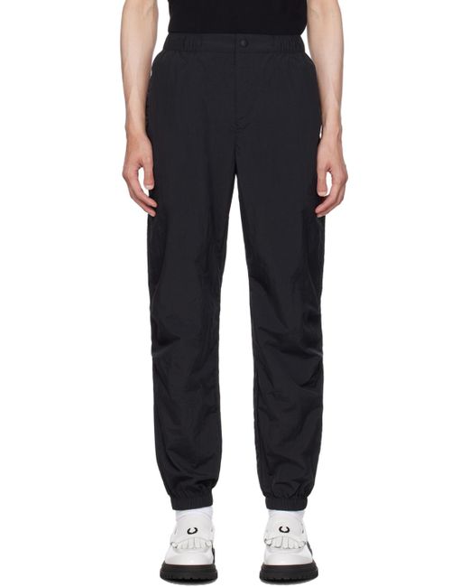 Fred Perry Black Elasticized Trousers for men