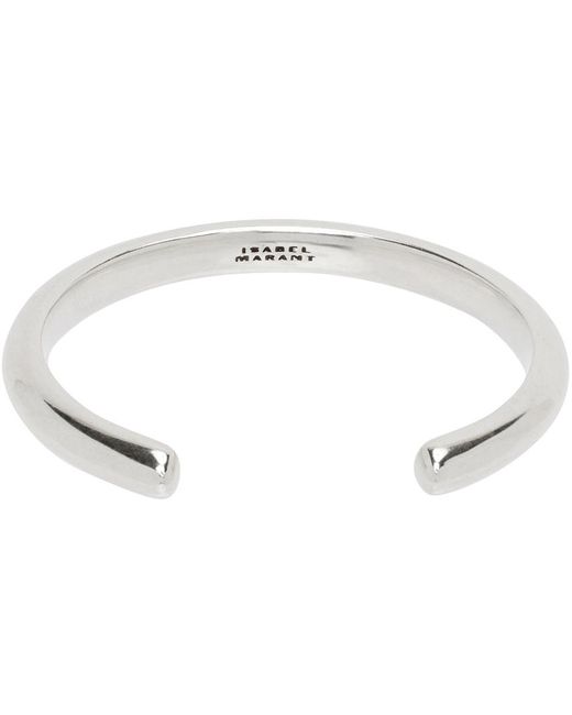 Isabel Marant Black Silver Open Cuff Bracelet