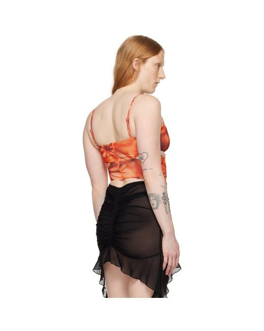 M I S B H V Black Printed Corset