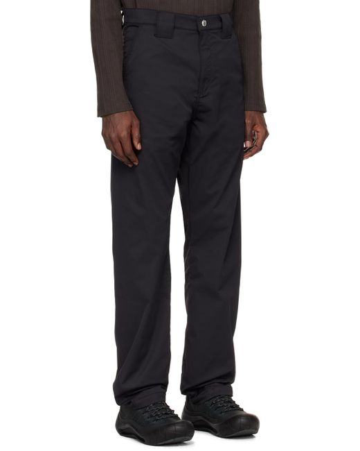 AFFXWRKS Black Curved Trousers for men