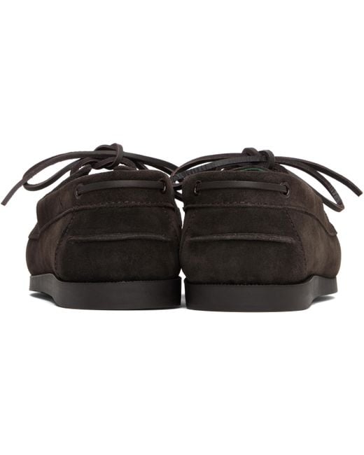 メンズ VINNY'S ブラウン Boatman デッキシューズ Black