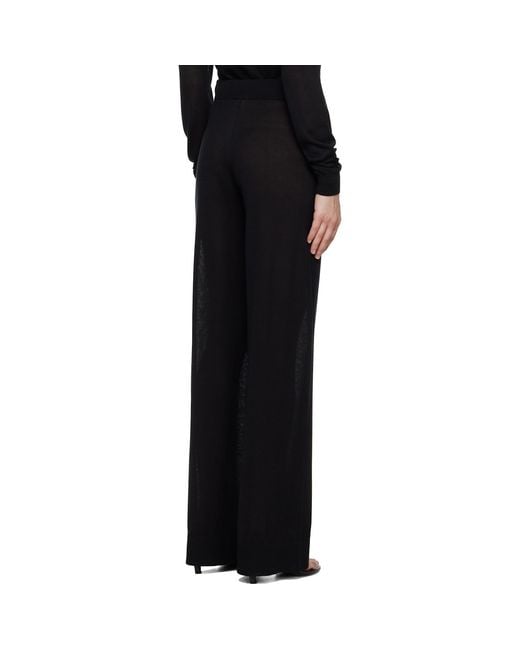 Totême Black Wide Knit Trousers