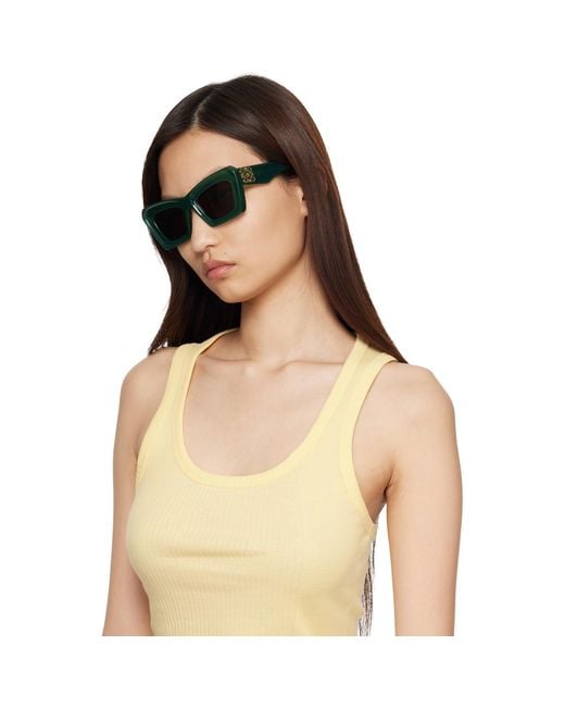 Loewe Green Anagram Sunglasses