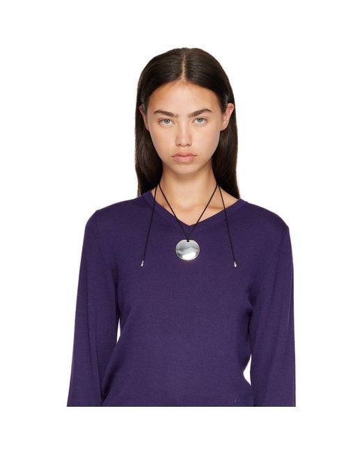 Sophie Buhai Metallic Medium Full Moon Pendant Necklace
