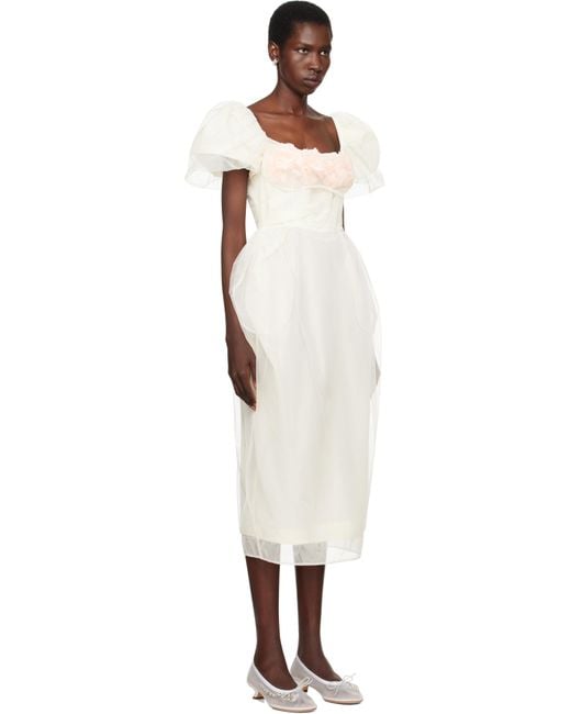 Simone Rocha Ssense限定 Bridalカプセルコレクション Bust Detail Carnation マキシドレス Black
