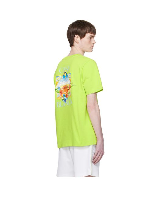 Casablanca Green Tennis Landscape Classic T‑Shirt for men