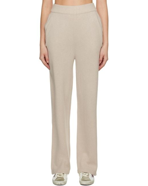 Golden Goose Deluxe Brand Natural Beige Patch Lounge Pants