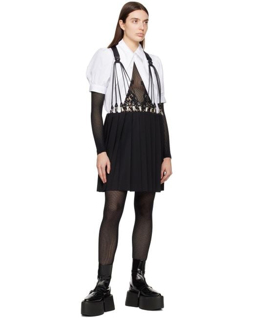 Noir Kei Ninomiya Black Suspender Midi Skirt