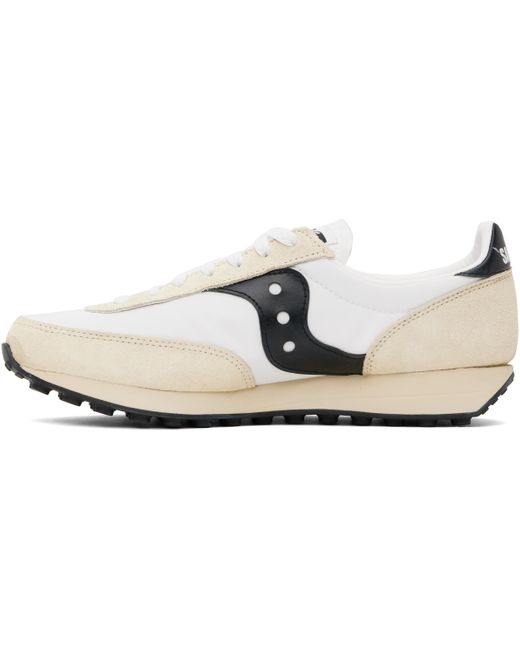 メンズ Saucony ホワイト＆オフホワイト Trainer 80 スニーカー Black