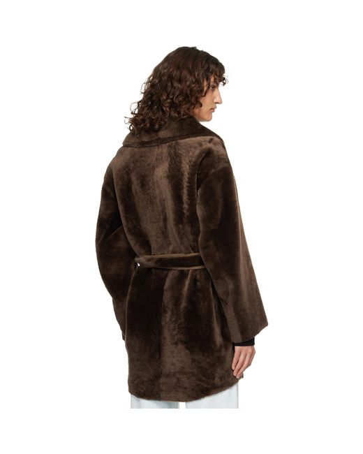Nour Hammour Black Seraphina Shearling Coat