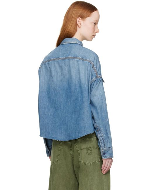 R13 Blue Buttoned Denim Shirt