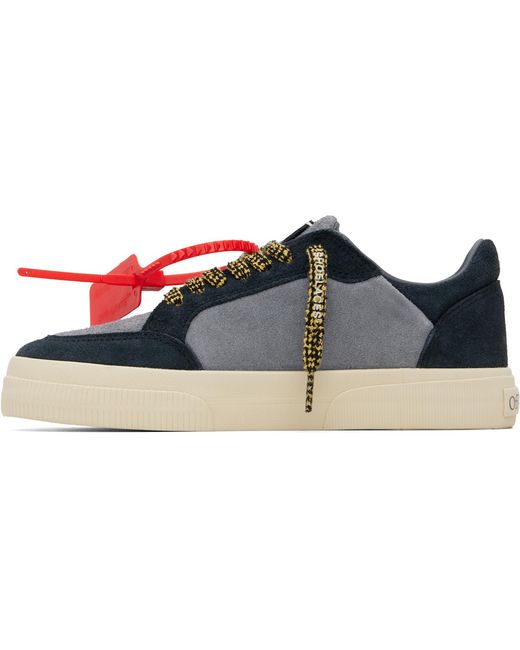 Off-White c/o Virgil Abloh Black Vulcanized Low Suede Sneakers for men