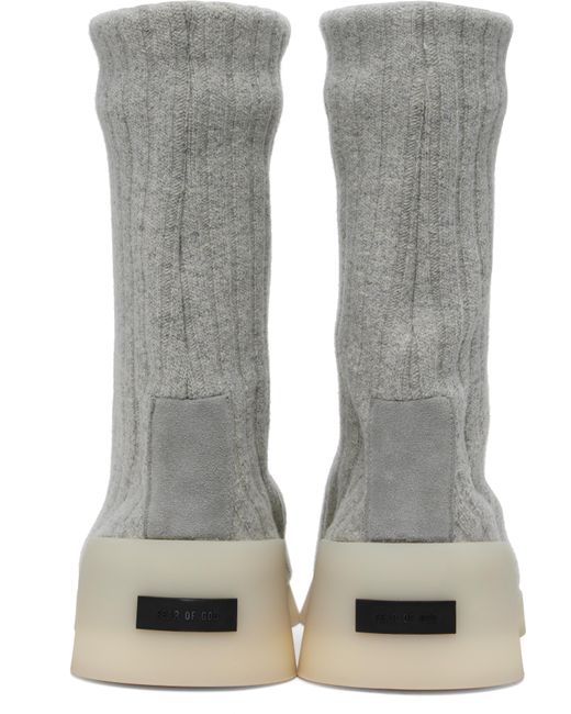 Fear Of God Moc Knit High Sneakers in Grey for Men | Lyst UK