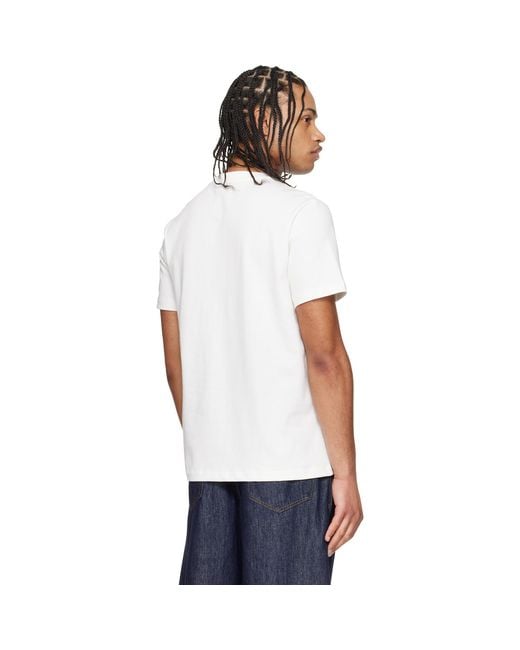 A.P.C. White Standard 'Rue Madame' T-Shirt for men