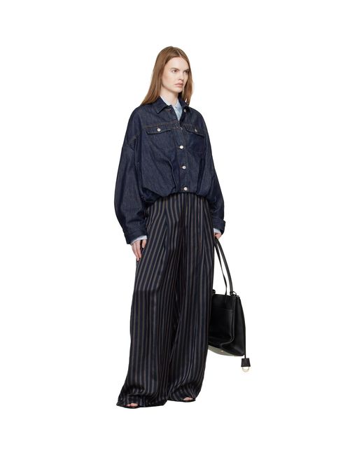 Dries Van Noten Black Drawstring Trousers