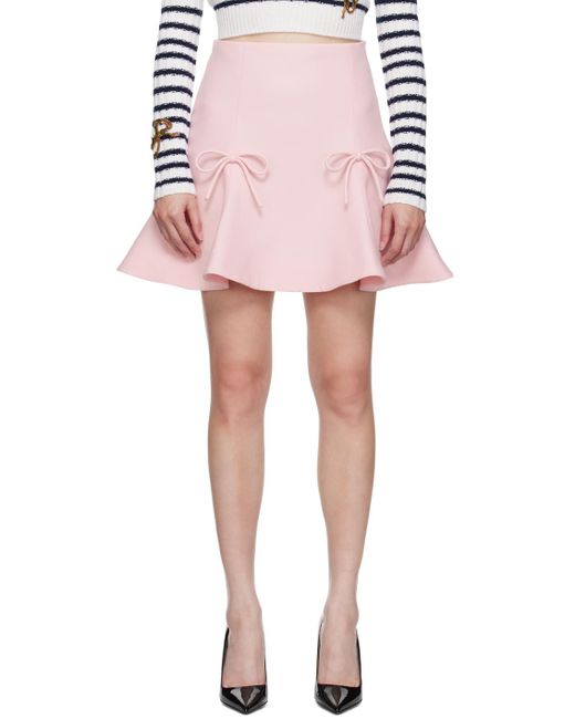 Valentino Pink Bow Miniskirt
