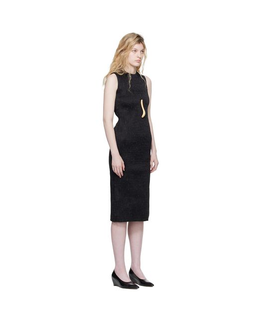 Super Yaya Black Open Back Midi Dress