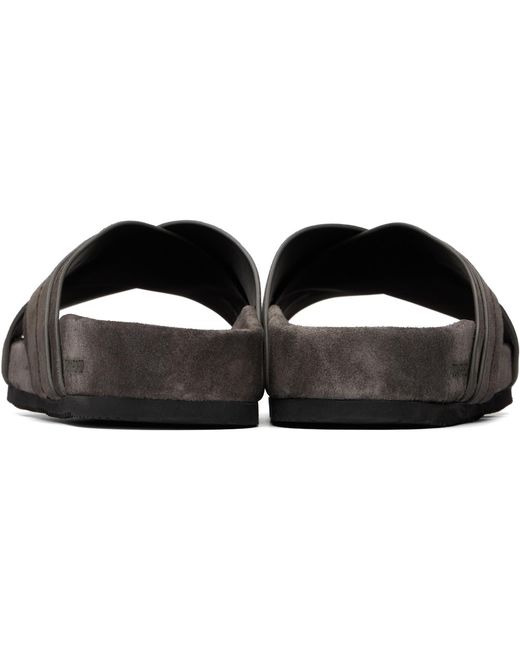 Tom Ford Black Suede Wicklow Slides for men